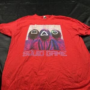 Gildan UNISEX red "Squid Games" short sleeve shirt